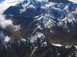 pogled na Ande iz aviona